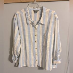 Natural Reflections striped button down shirt. Size 2X